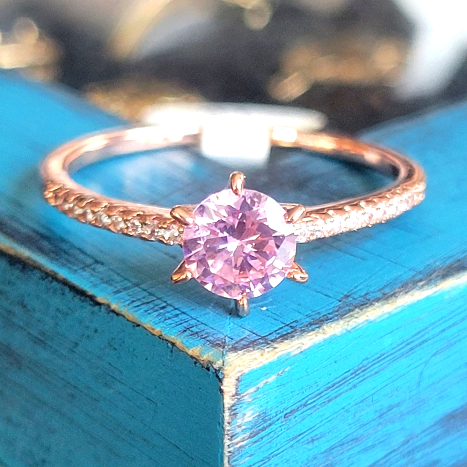 2 For 20 Nwt Fragrant Jewels Pink Solitaire Ring 15$